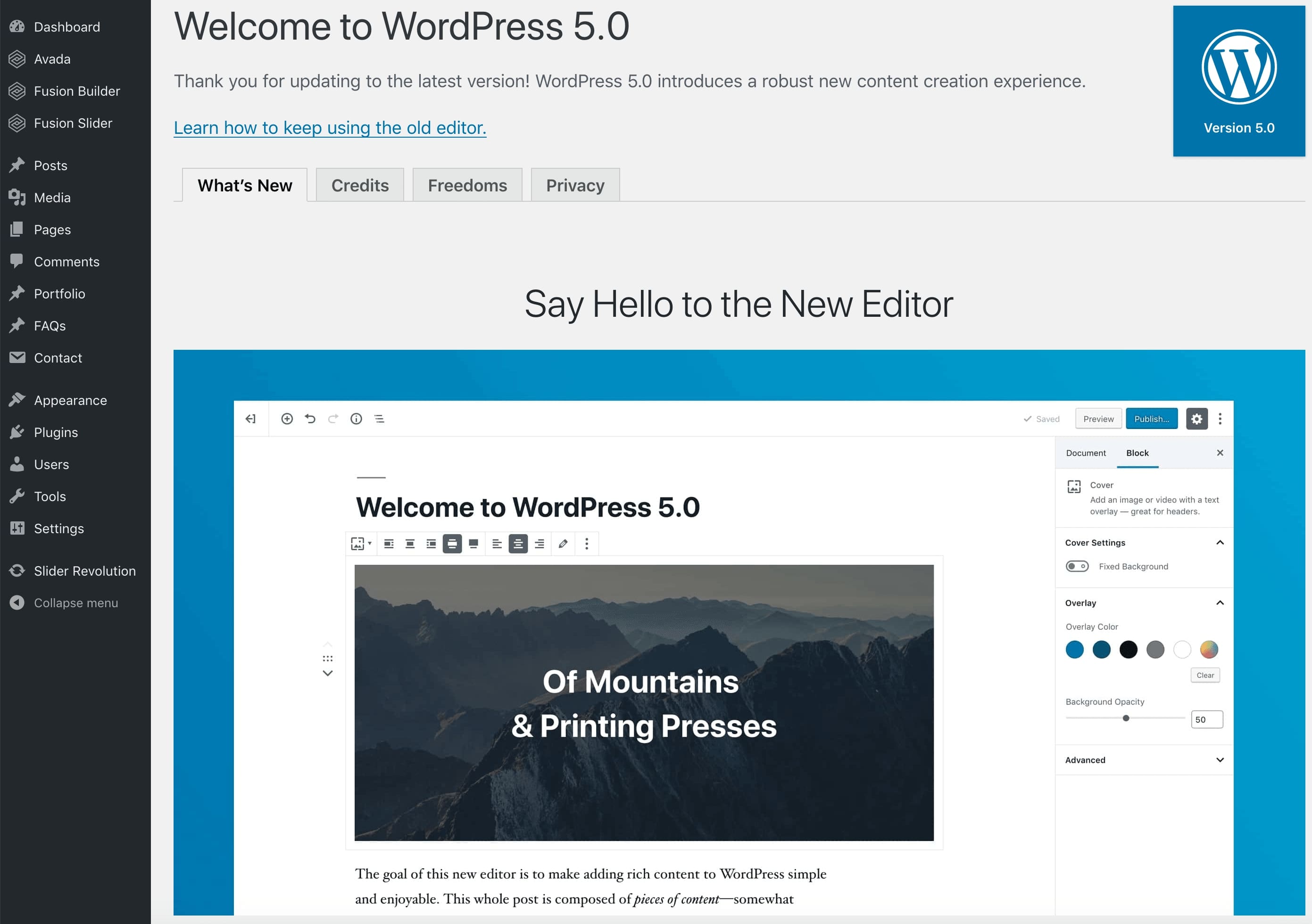 No actualices tu sitio web a WordPress 5.0 hasta no leer esto. - Bienvenido a Wordpress 5 - No actualices tu sitio web a WordPress 5.0 hasta no leer esto.