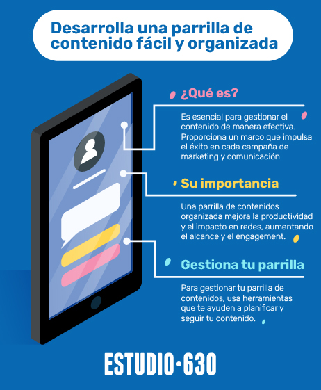 herramientas - Infografia Desarrolla una parrilla de contenigo facil y organizada 01 - Herramientas esenciales para desarrollar una parrilla de contenidos organizada